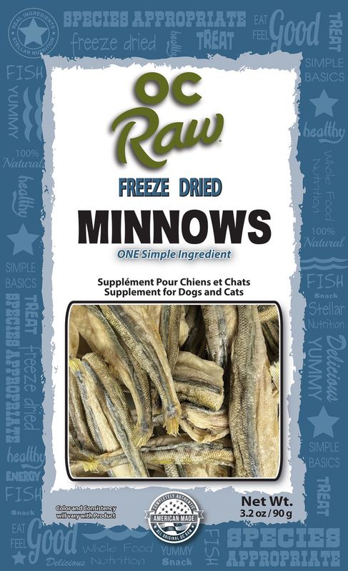 OC Raw Freeze Dried Minnows Dog and Cat Treats