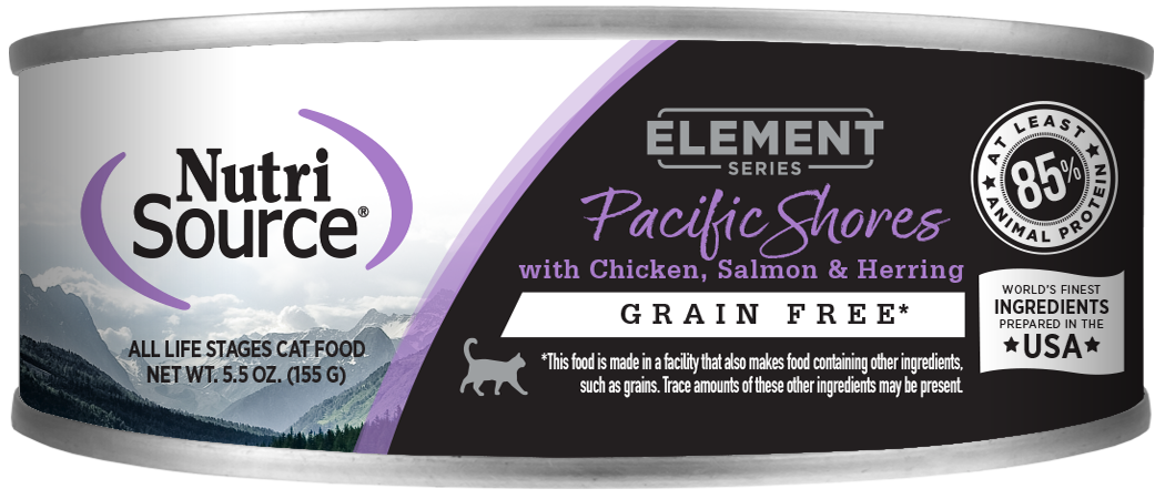 NutriSource Element Pacific Shores Grain Free Wet Cat Food, Package Size: 5.5oz Can