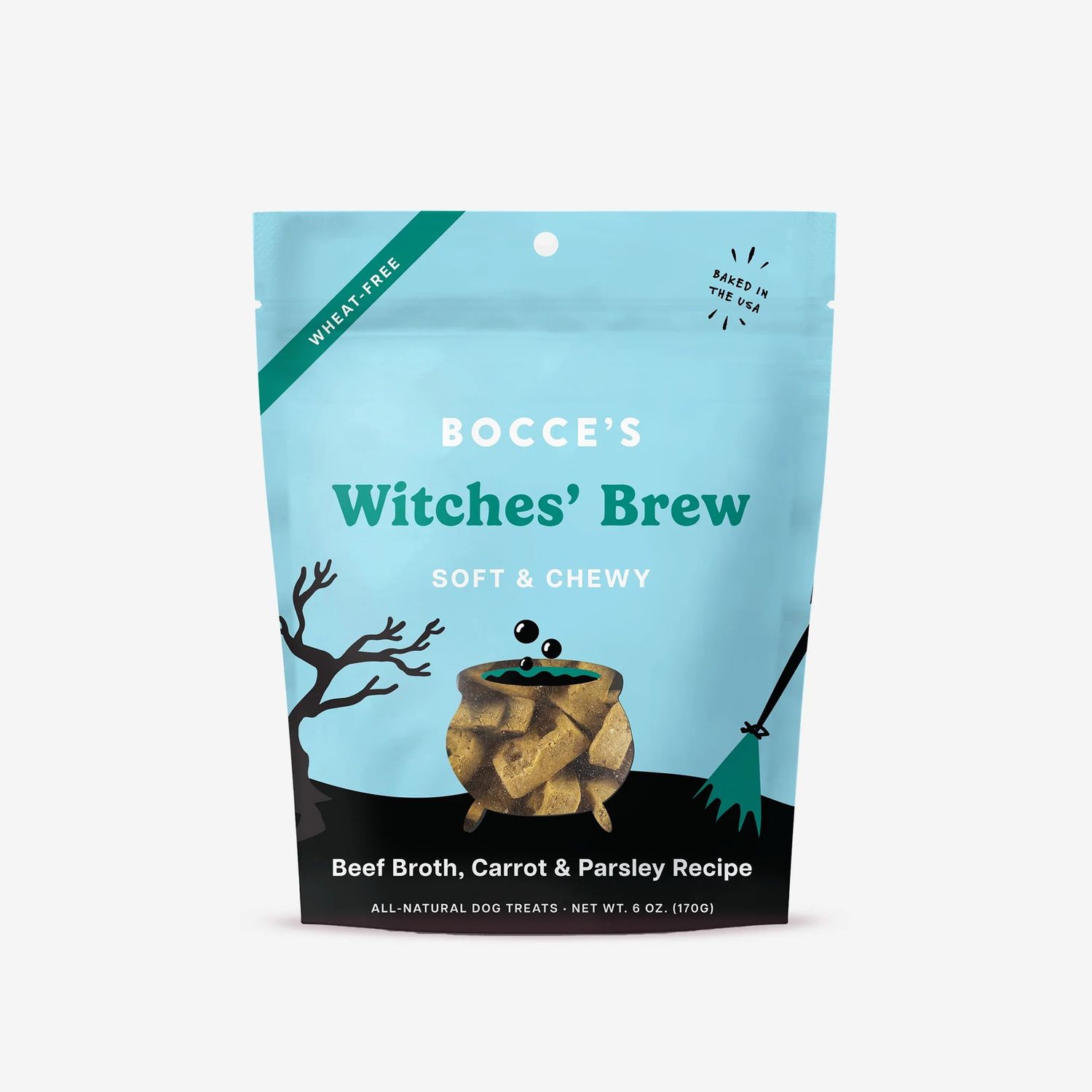 Bocce&#39;s Witches&#39; Brew Soft &amp; Chewy Dog Treats, Package Size: 6oz