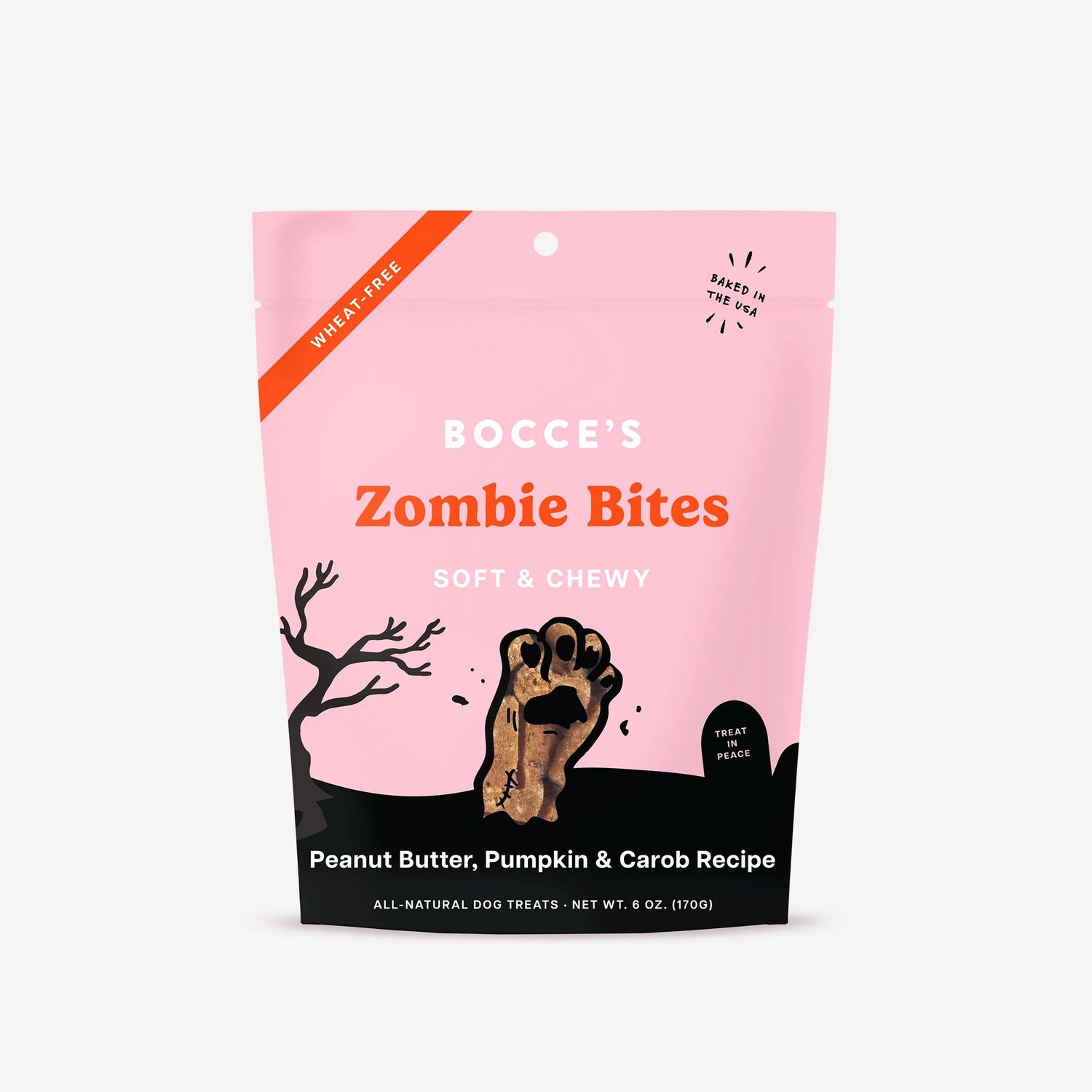 Bocce&#39;s Zombie Bites Soft &amp; Chewy Dog Treats, Package Size: 6oz