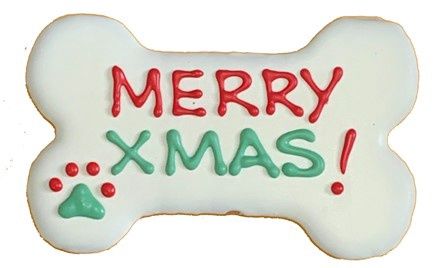 Dog Cookie, Shape: 6&quot; Holiday Bone