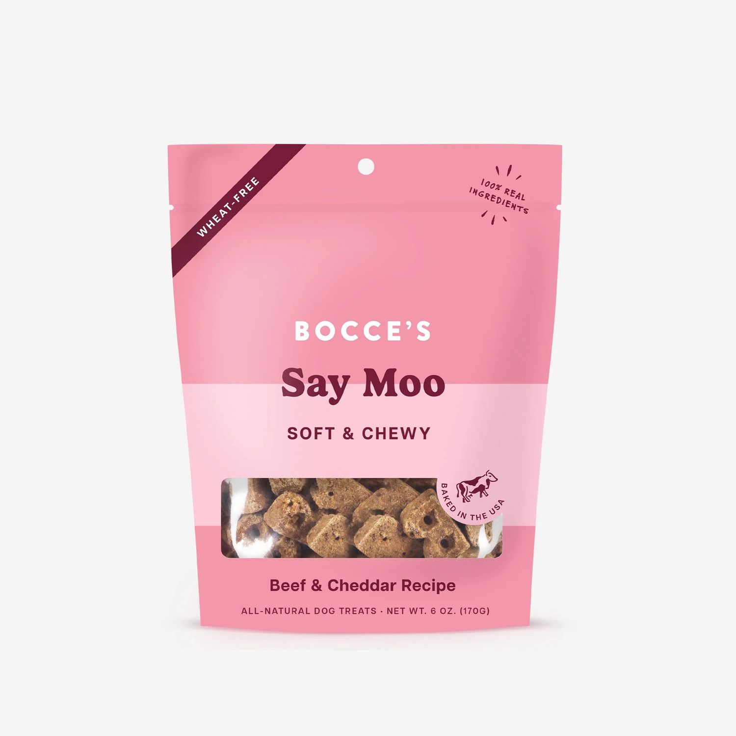 Bocce&#39;s Say Moo Soft &amp; Chewy Dog Treats, Package Size: 6oz