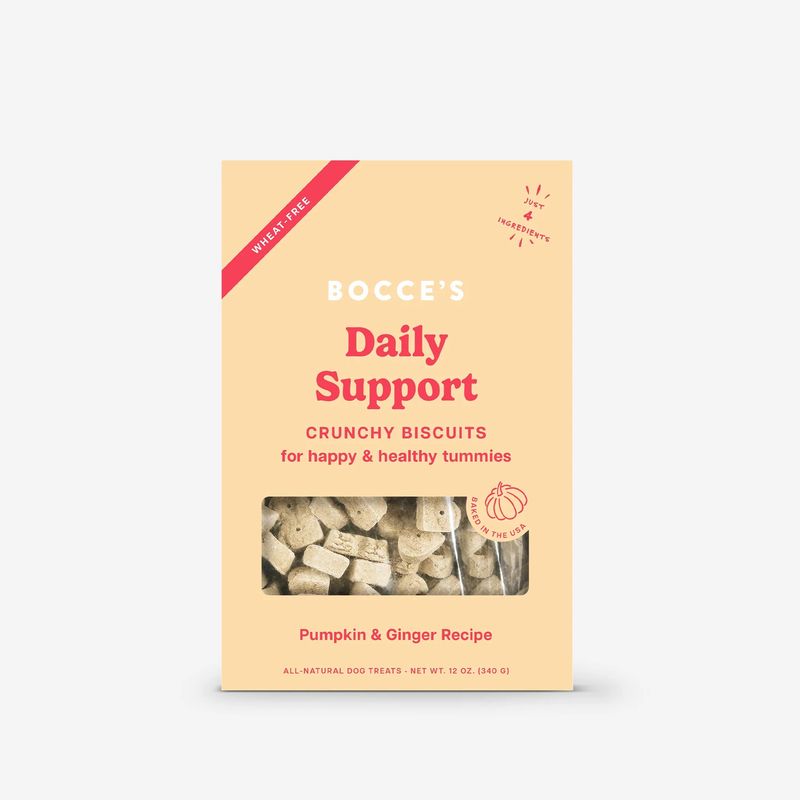 Bocce&#39;s Daily Support Belly Aid Biscuit Dog Treats