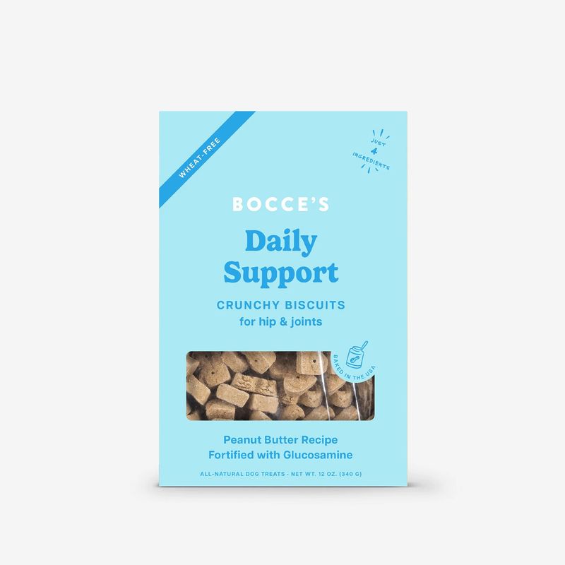 Bocce&#39;s Daily Support Hip Aid Biscuit Dog Treats