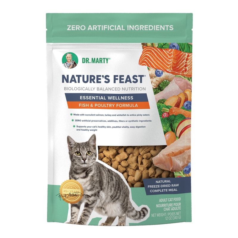 Dr. Marty Nature&#39;s Feast Essential Wellness Fish &amp; Poultry Cat Food