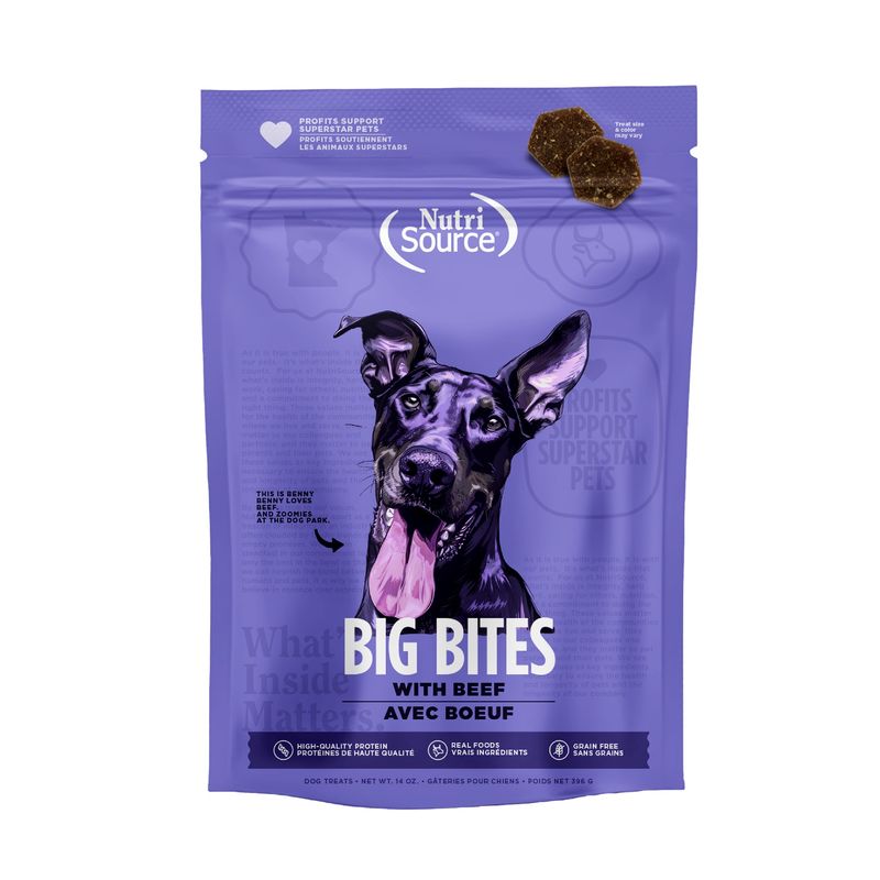 NutriSource Big Bites Grain Free Beef Dog Treats
