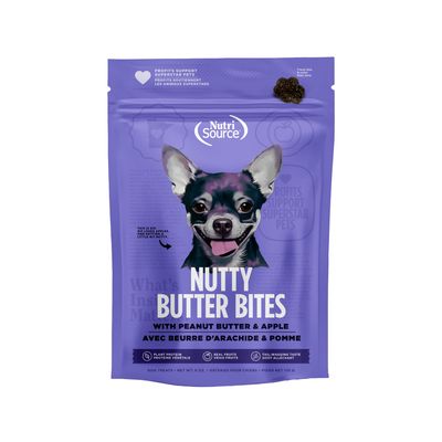 NutriSource Nutty Butter Bites Peanut Butter &amp; Apple Dog Treats