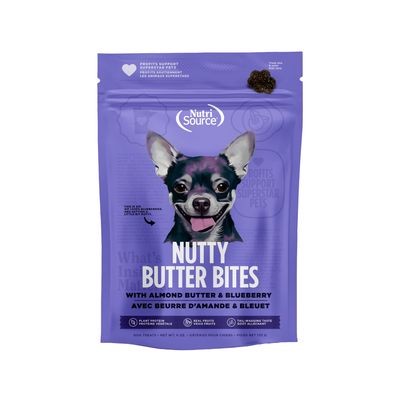 NutriSource Nutty Butter Bites Almond Butter &amp; Blueberry Dog Treats