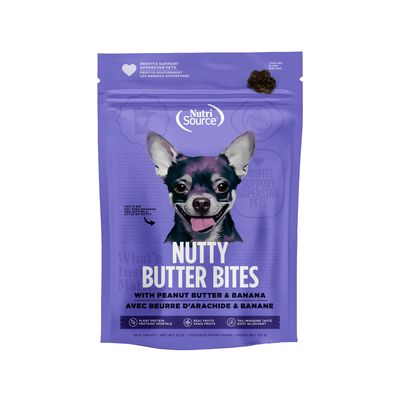NutriSource Nutty Butter Bites Peanut Butter &amp; Banana Dog Treats