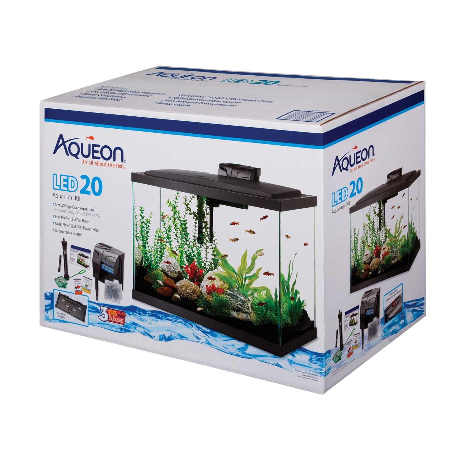 Aqueon 20 Gallon LED Aquarium Starter Kit