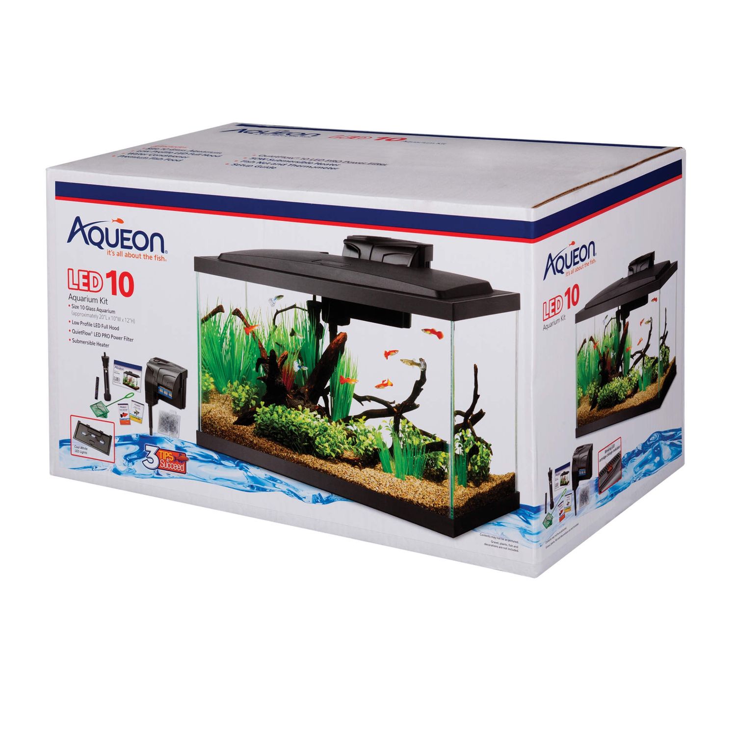 Aqueon 10 Gallon LED Aquarium Starter Kit