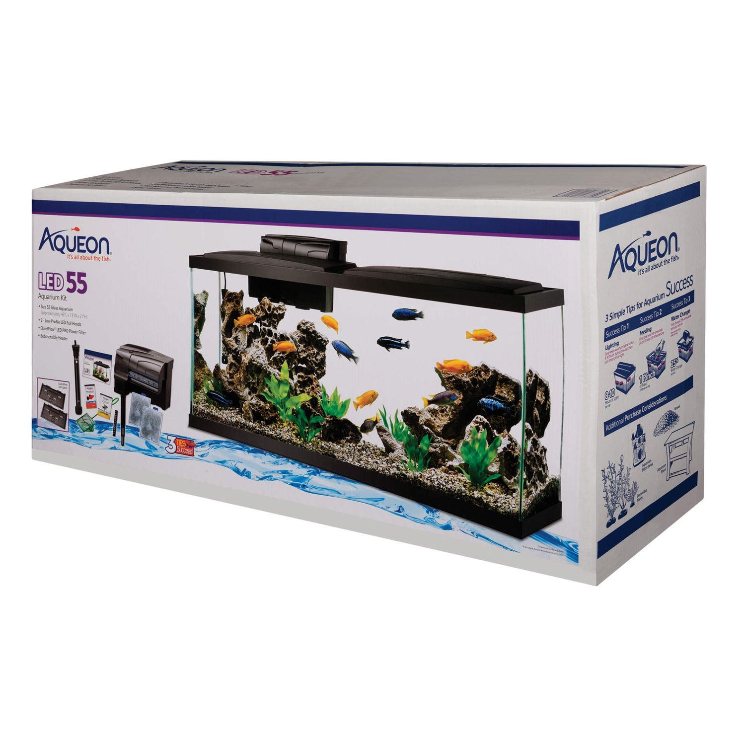 Aqueon 55 Gallon LED Aquarium Starter Kit