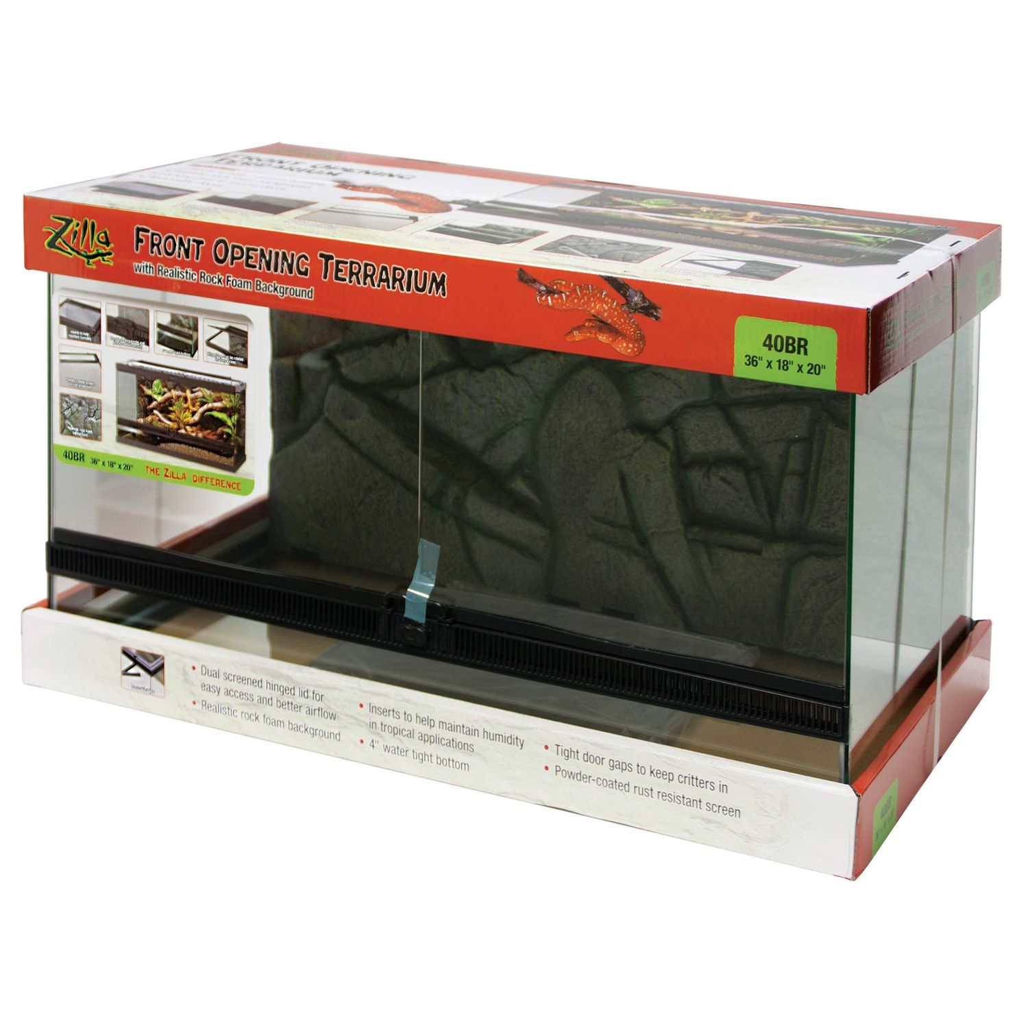 Zilla 40 Breeder Front Opening Terrarium