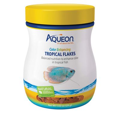 Aqueon Color Enhancing Tropical Flakes Fish Food