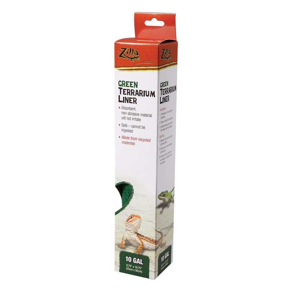 Zilla Terrarium Liner, Color: Green, Size: 9.75&quot; x 19.75&quot;