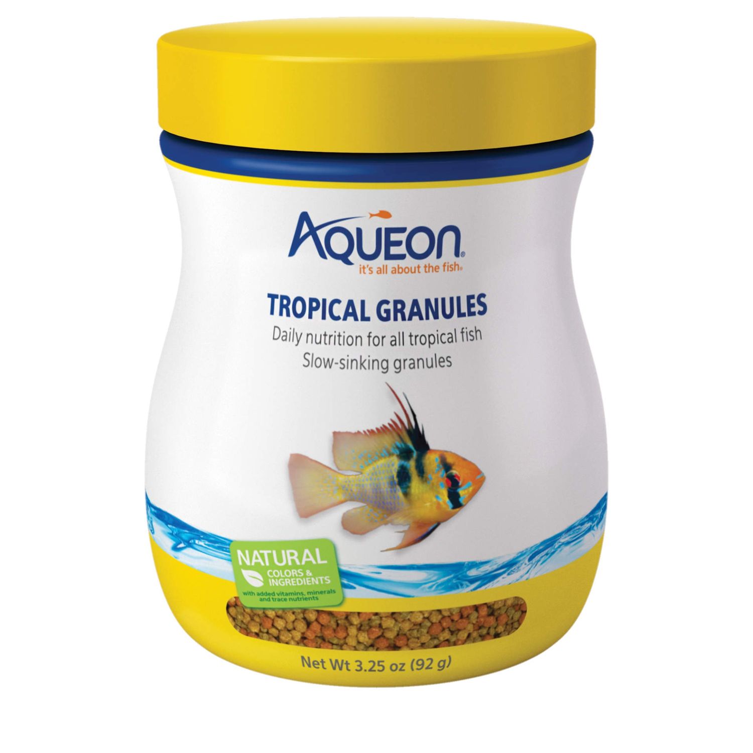 Aqueon Tropical Granules Fish Food, Size: 3.25oz