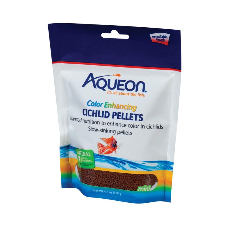 Aqueon Color Enhancing Cichlid Pellets Fish Food