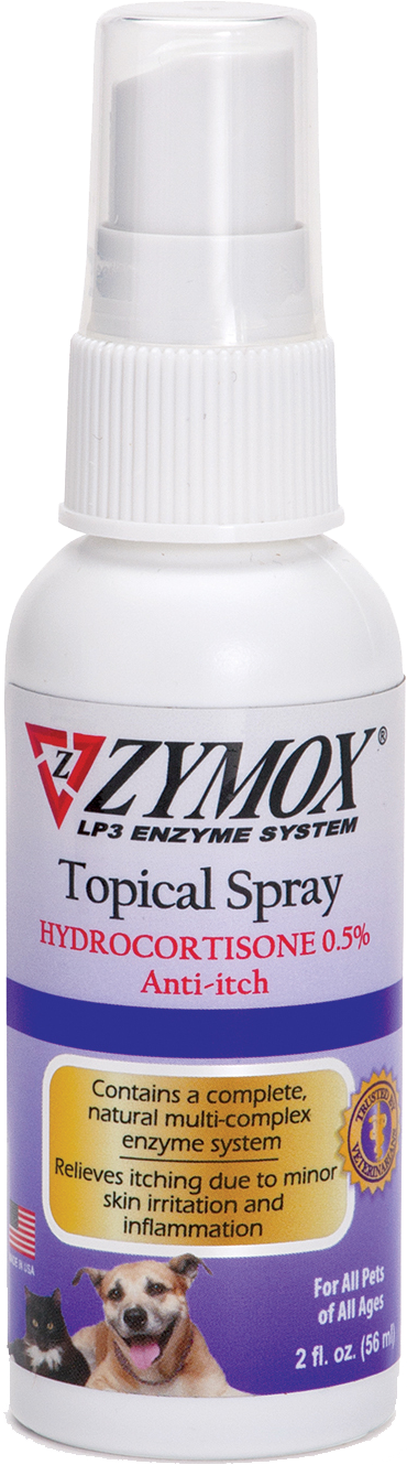 Zymox Topical Spray with .5% Hydrocortisone 2oz.