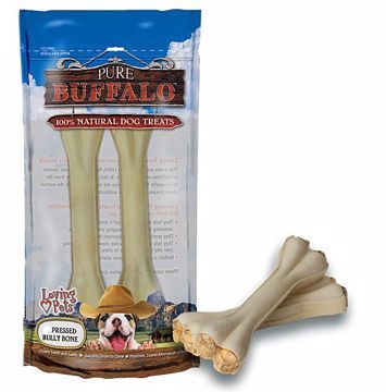 Loving Pets Buffalo Pressed Bone 6&quot; 2 pack