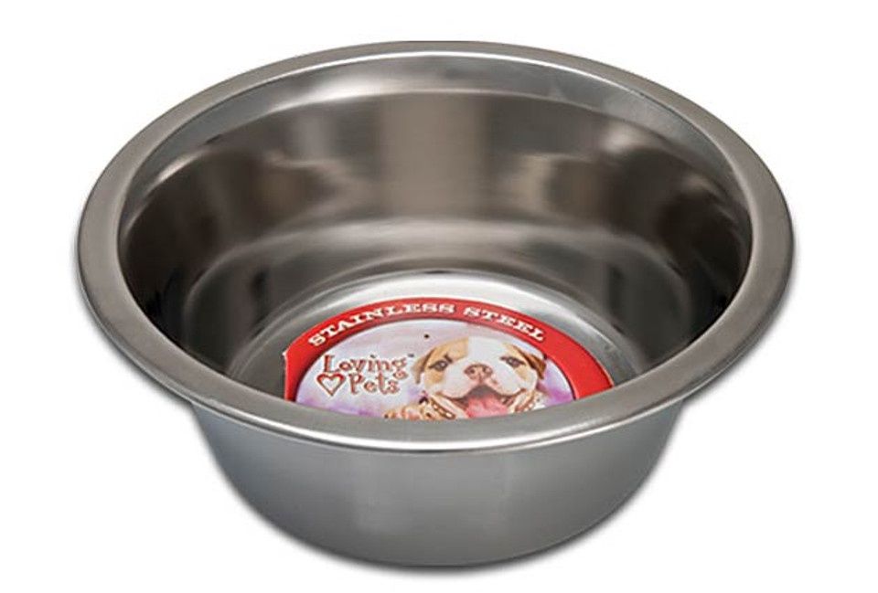 Loving Pets Ruff n&#39; Tuff Stainless Steel Dish, Size: 1 quart
