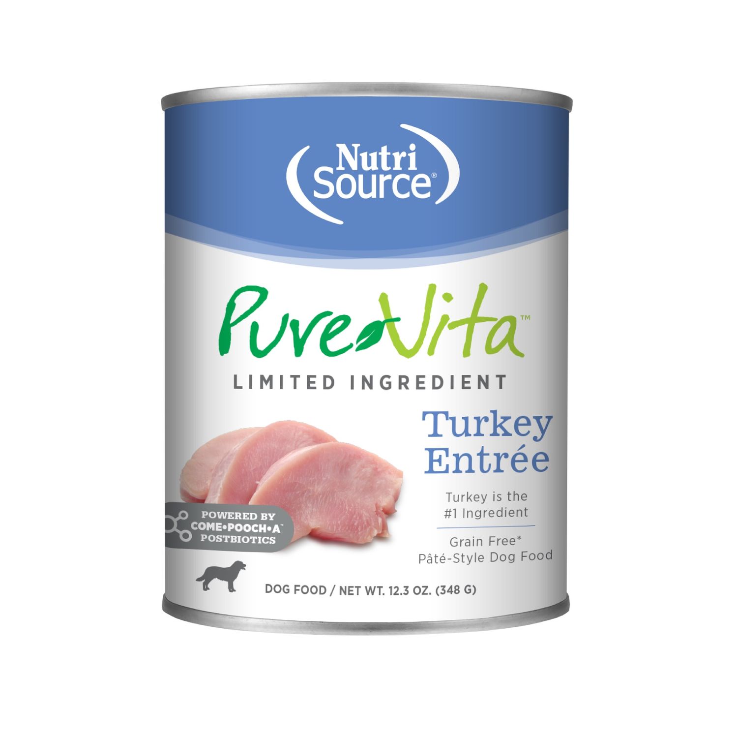 PureVita Turkey Entree Grain Free Wet Dog Food, Size: 12.3oz
