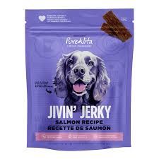 PureVita Jivin&#39; Jerky Dog Treats, Recipe: Salmon, Package Size: 4oz.