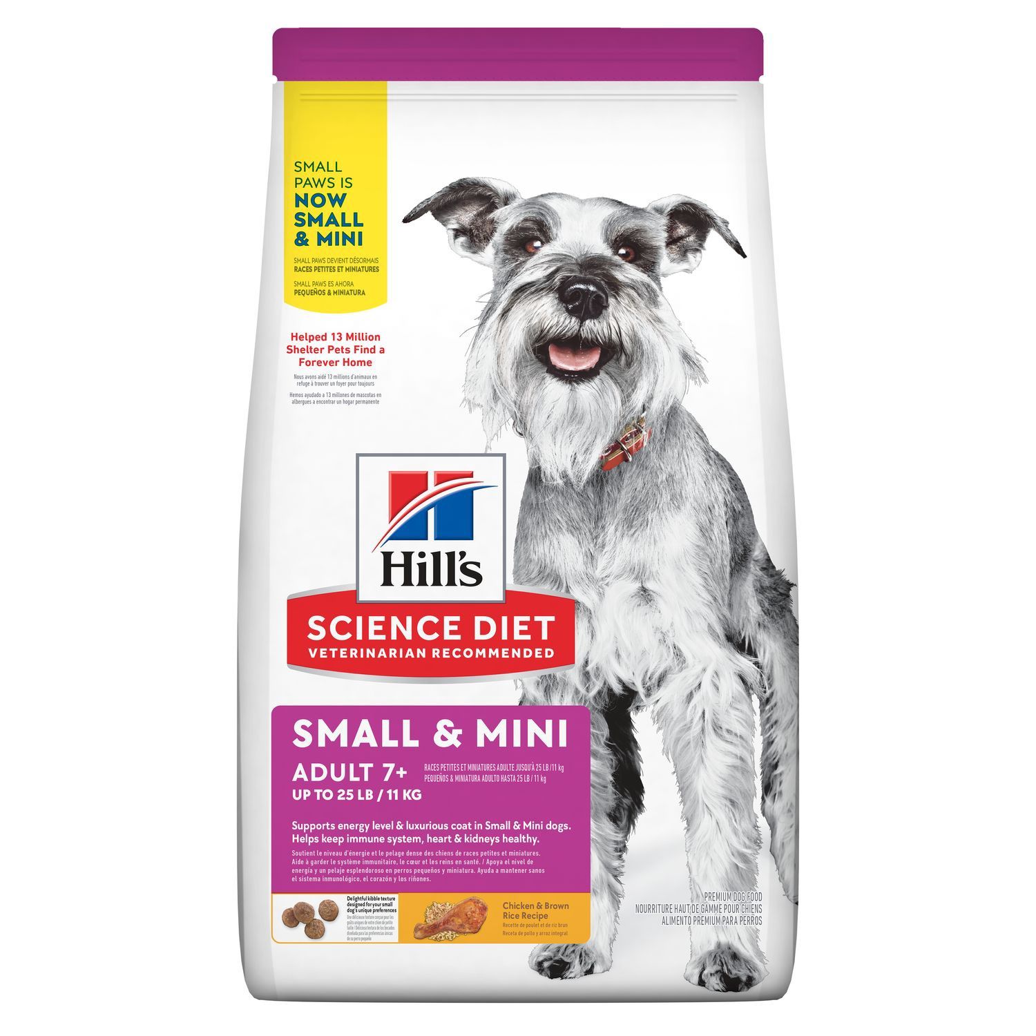 Hill&#39;s Science Diet Small &amp; Mini Adult 7+ Dry Dog Food, Size: 4.5lb