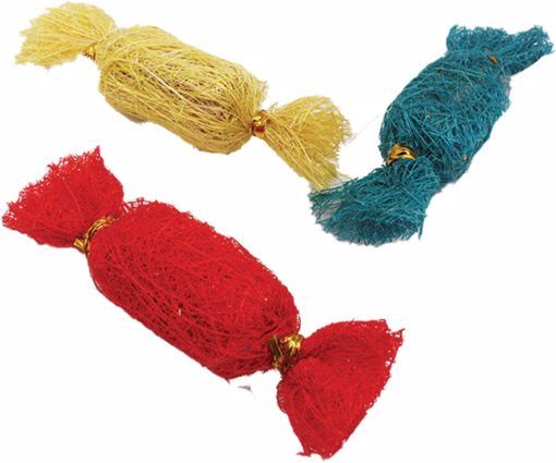 A&amp;E Cage Company Nibbles Loofah Candies Small Animal Chew Toy