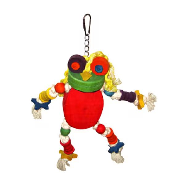 A&amp;E Cage Company Silly Wood Frog Pet Bird Toy