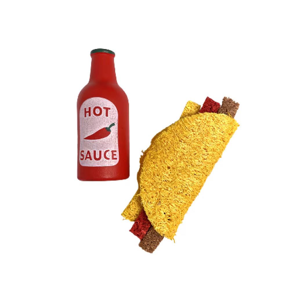 A&amp;E Cage Company Nibbles Spicy Taco Loofah Small Animal Chew Toy