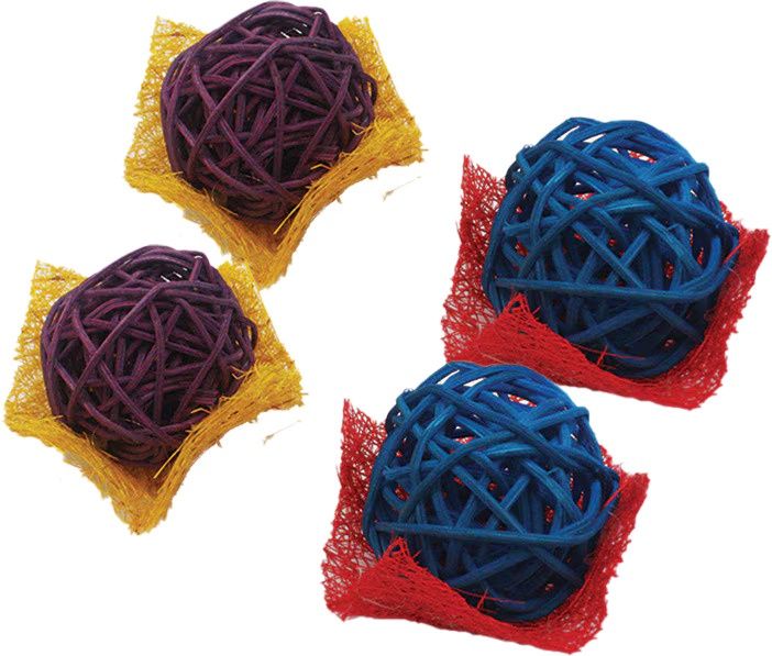 A&amp;E Cage Company Nibbles Loofah Bon Bons Small Animal Chew Toy