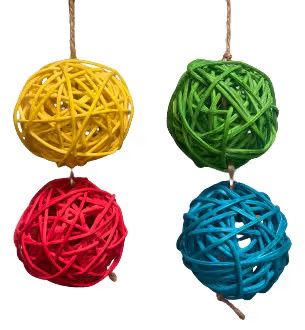 A&amp;E Cage Company Nibbles Vine Ball on String Small Animal Chew Toy