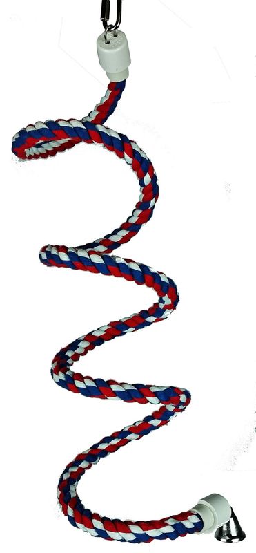 A&amp;E Cage Company Cotton Rope Boing with Bell Pet Bird Toy