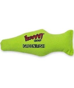 Yeowww! Fish Catnip Cat Toy, Color: Green
