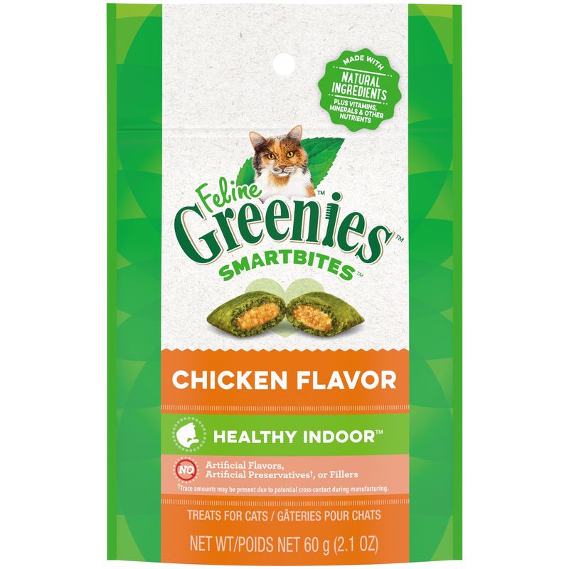Feline Greenies Smartbites Chicken Flavor Healthy Indoor Cat Treats