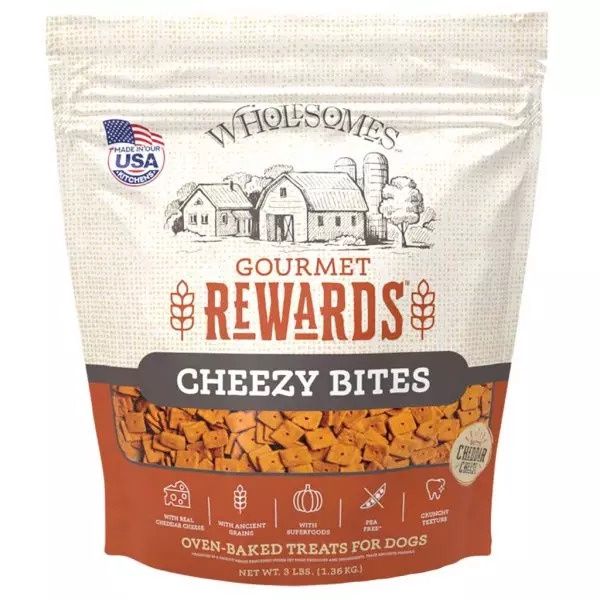 Wholesomes  Gourmet Rewards Cheezy Bites Dog Treats 3lb.