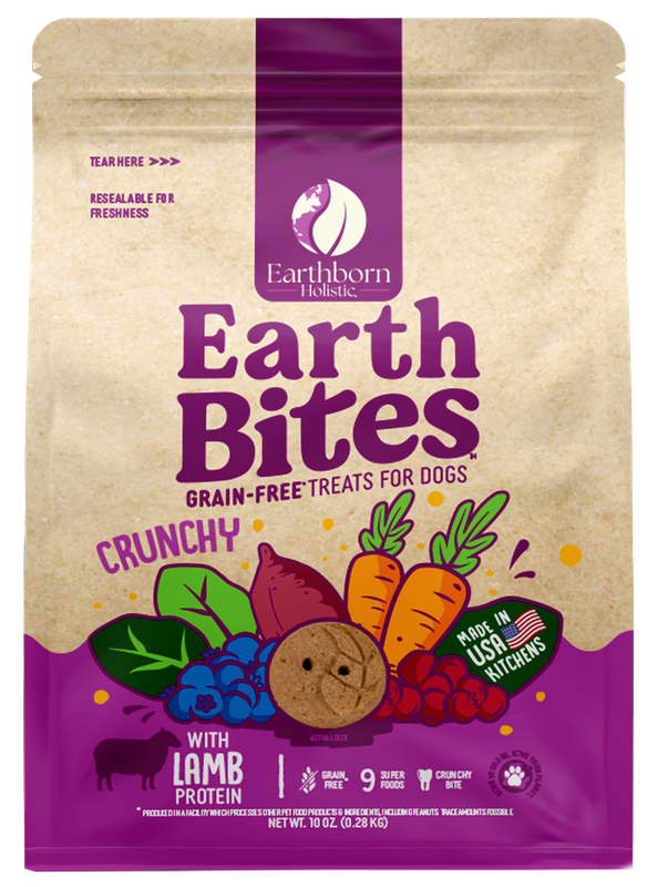Earthborn Holistic EarthBites Grain Free Crunchy Lamb Dog Treats 10oz.