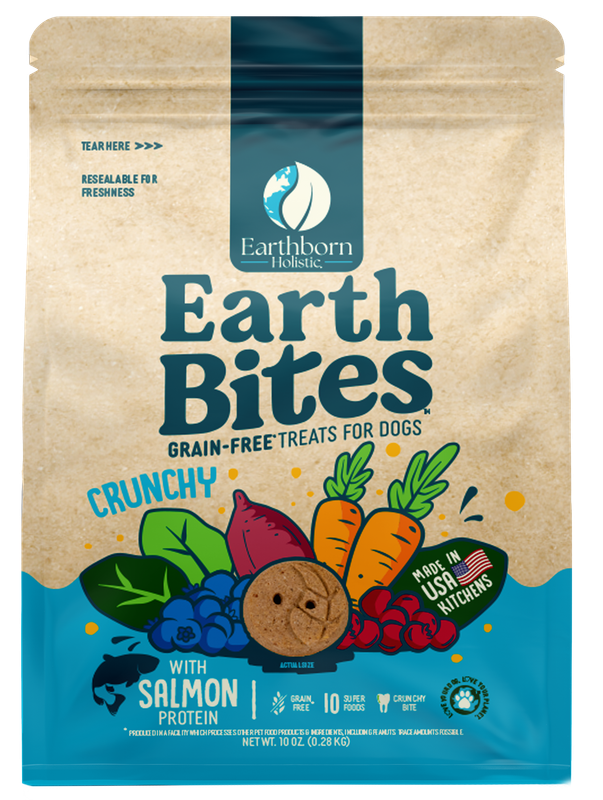 Earthborn Holistic EarthBites Grain Free Crunchy Salmon Dog Treat 10oz.
