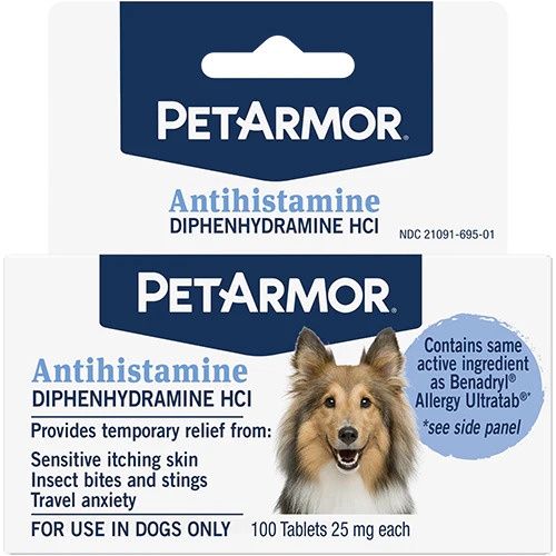 Pet Armor Dog Antihistamine 100 count