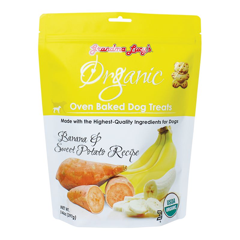 Grandma Lucy&#39;s Organic Banana &amp; Sweet Potato Recipe Dog Treats 14oz