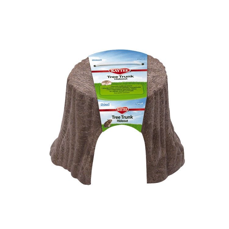 Kaytee Natural Tree Trunk Small Animal Hideout, Size: Small- 5-1/2&quot;L x 5&quot;W x 3-3/4&quot;H For hamsters, gerbils and mice