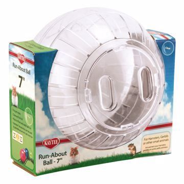 Kaytee Run-About 7&quot; Small Animal Exercise Ball, Color: Clear