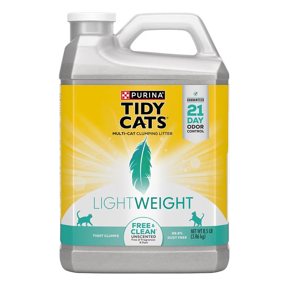 Tidy Cats Lightweight Free &amp; Clean Unscented Cat Litter, Size: 8.5lb Jug