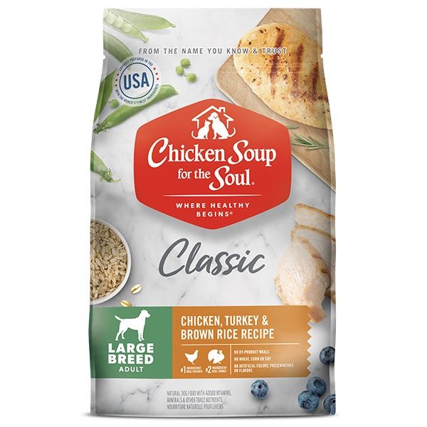Chicken Soup for the Soul Classic Large Breed Adult Chicken, Turkey &amp; Brown Rice Dry Dog Food, Size: 28lb