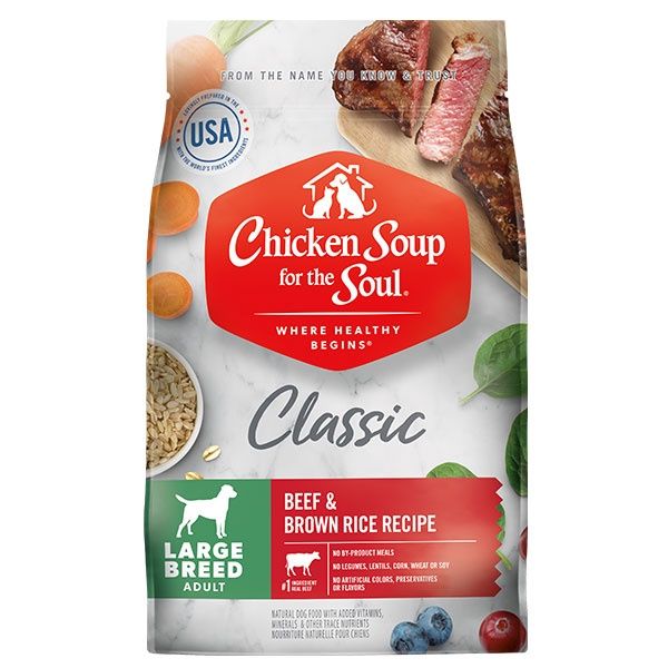 Chicken Soup for the Soul Classic Large Breed Adult Beef &amp; Brown Rice Dry Dog Food, Size: 28lb