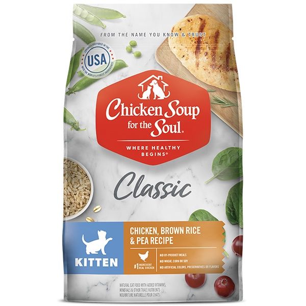 Chicken Soup for the Soul Classic Kitten Chicken, Brown Rice &amp; Pea Dry Cat Food