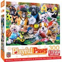 Masterpieces Playful Paws Play Again Sports 300 Piece Jigsaw Puzzle