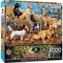 Masterpieces Mossy Oak Man&#39;s Best Friends 1000 Piece Jigsaw Puzzle