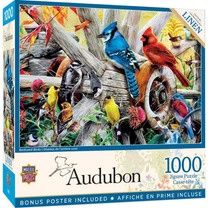 Masterpieces Audubon Backyard Birds 1000 Piece Jigsaw Puzzle