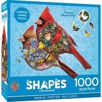 Masterpieces Shapes Cardinals 1000 Piece Jigsaw Puzzle